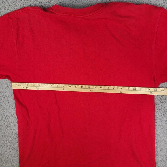 Tommy Jeans T-Shirt Mens‎ XL Red Hilfiger Spell Out Tee Short Sleeve - Picture 7 of 10
